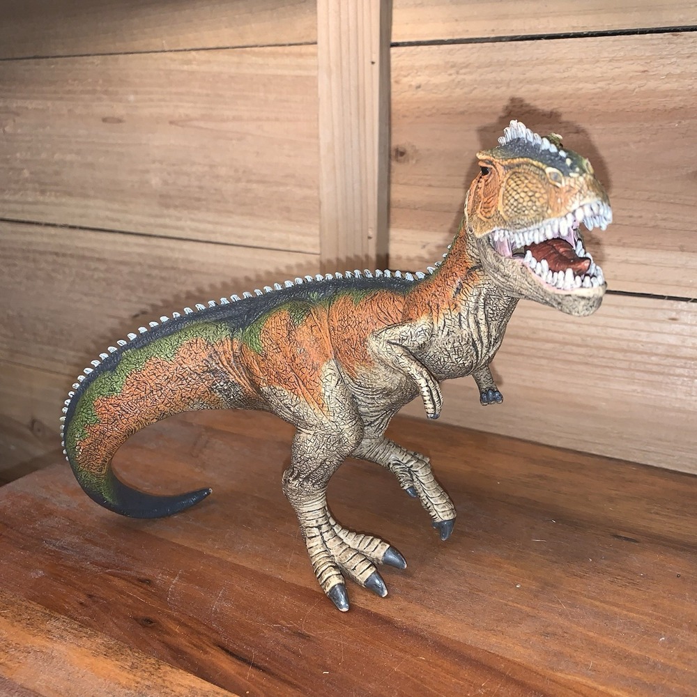 Schleich Giganotosaurus Dinosaur Hinged Jaw 6.25" Tall T-Rex 2014 D73527 EUC